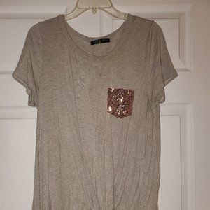 Glitzy Girlz sz 2X sparkle rose gold pocket with